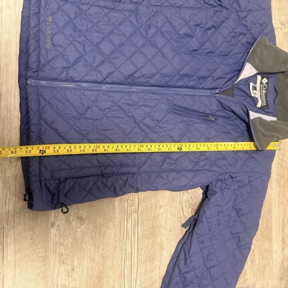 Columbia Core Interchange Vertex Quilted Jacket Women Size Large Blue Zip Pocket - Picture 2 of 9